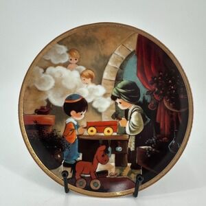 Vintage Precious Moments‎ The Carpenter Shop 7.5" Collector Plate Sam Butcher